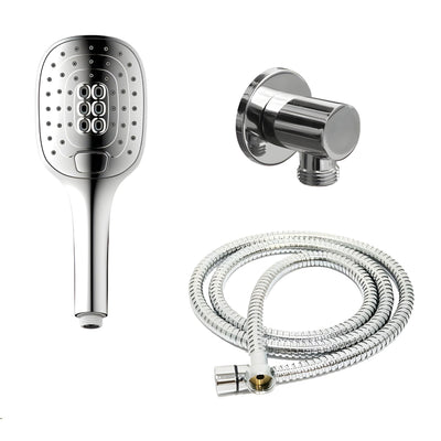 JOHNSON SUISSE FERLA 3 FUNCTION HAND SHOWER SET WITH BACK-FLOW PREVENTION DEVICE CHROME