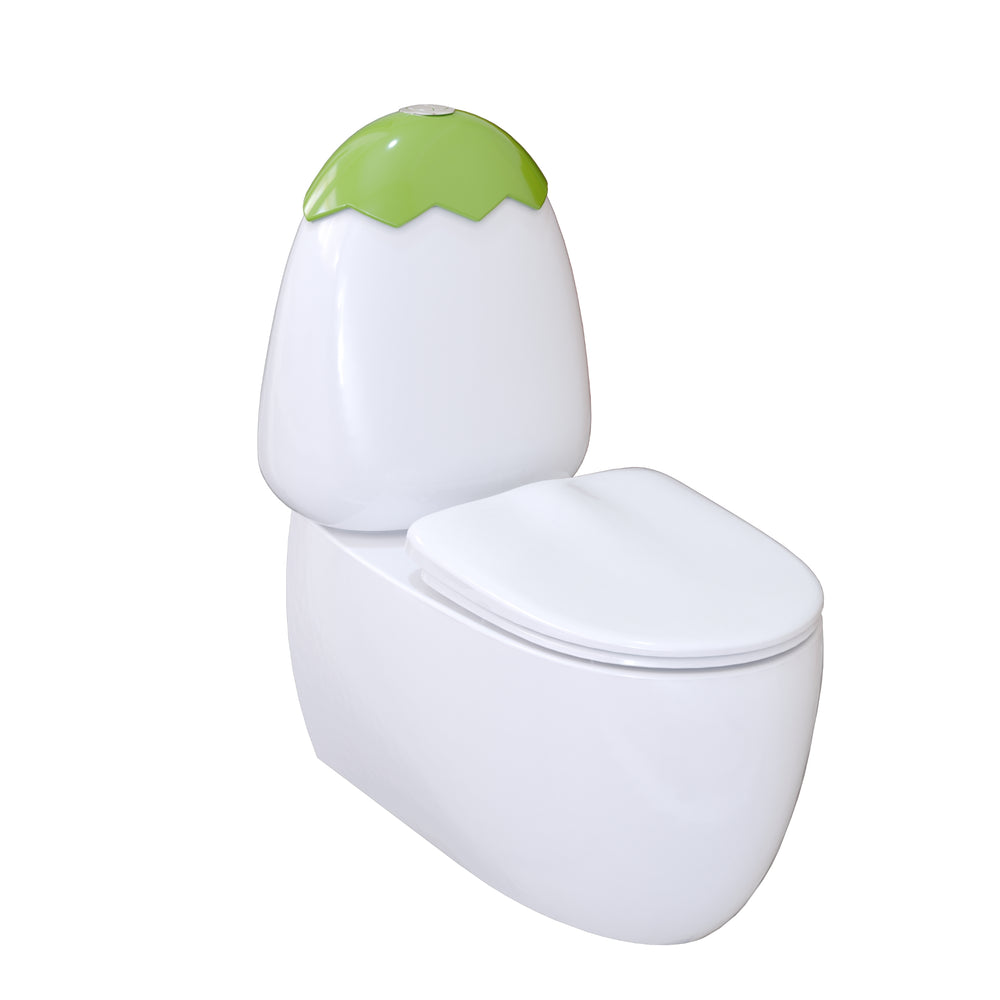 JOHNSON SUISSE EGG JUNIOR II S TRAP CHILDRENS RIMLESS BACK TO WALL TOILET SUIT GLOSS WHITE