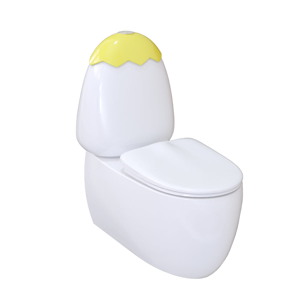 JOHNSON SUISSE EGG JUNIOR II S TRAP CHILDRENS RIMLESS BACK TO WALL TOILET SUIT GLOSS WHITE