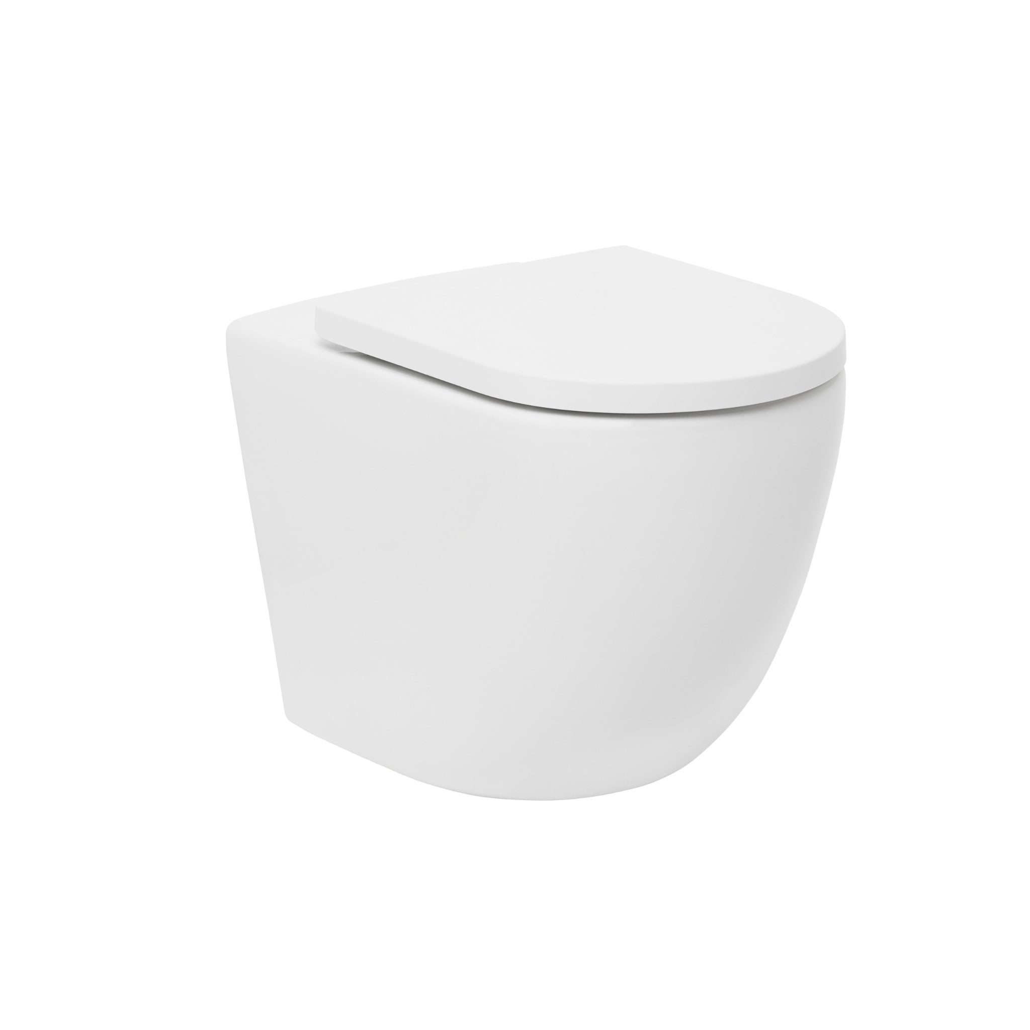 JOHNSON SUISSE GEMELLI WALL FACED RIMLESS PAN TOILET WHITE