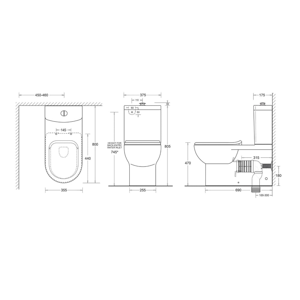 JOHNSON SUISSE LIFE ASSIST FTW RIMLESS TOILET SUITE WHITE