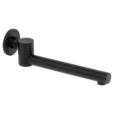 JOHNSON SUISSE VENEZIA SWIVEL BATH SPOUT 242MM MATTE BLACK