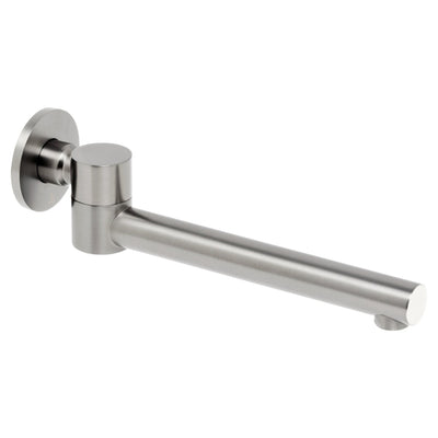 JOHNSON SUISSE VENEZIA SWIVEL BATH SPOUT 242MM BRUSHED NICKEL