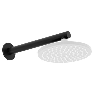 JOHNSON SUISSE VENEZIA WALL SHOWER ARM 300MM MATTE BLACK