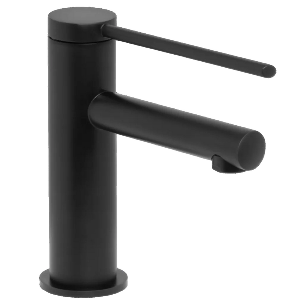 JOHNSON SUISSE VENEZIA CARE EXTENDED LEVER BASIN MIXER 158MM MATTE BLACK