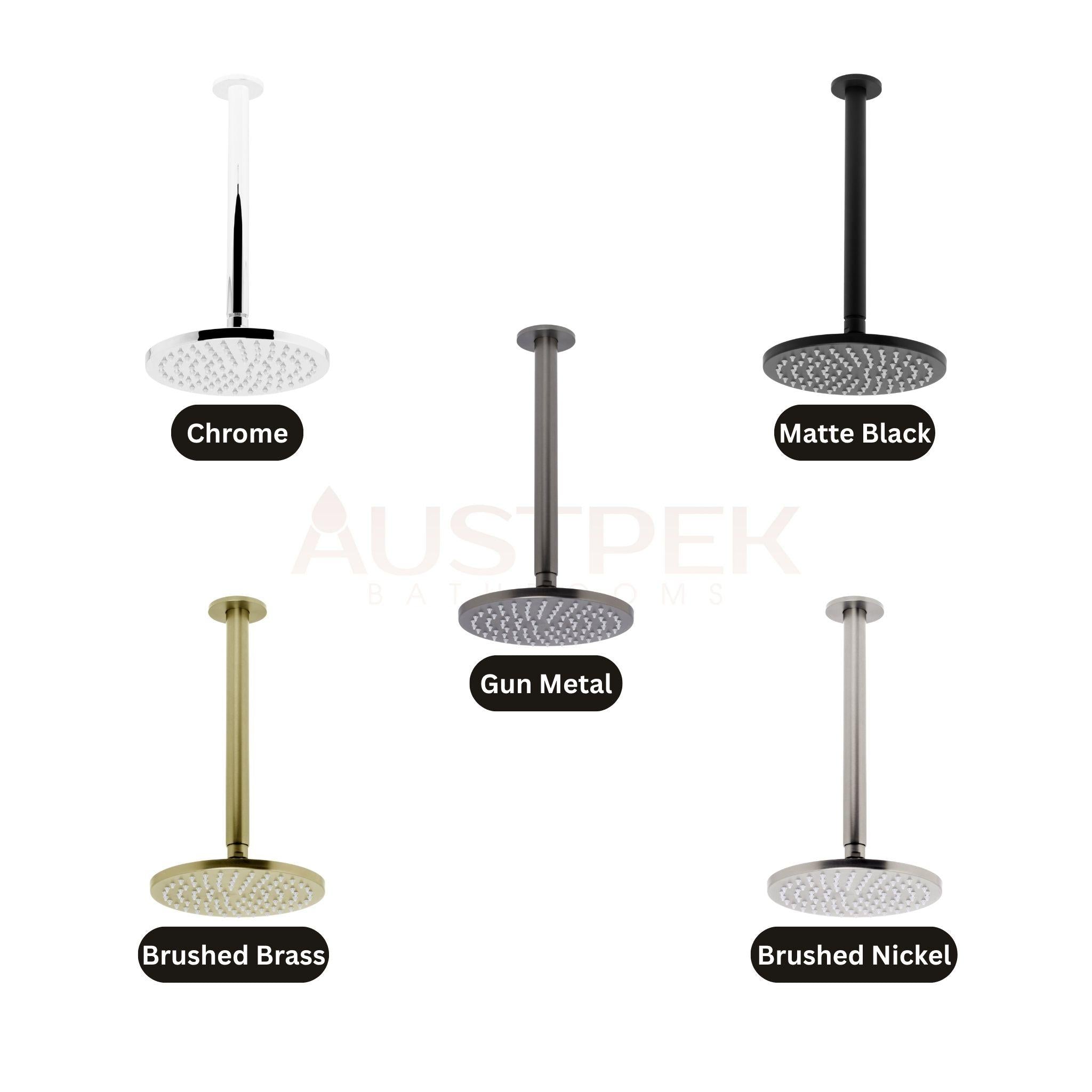 JOHNSON SUISSE VENEZIA OVERHEAD RAIN SHOWER WITH CEILING ARM 300MM CHROME
