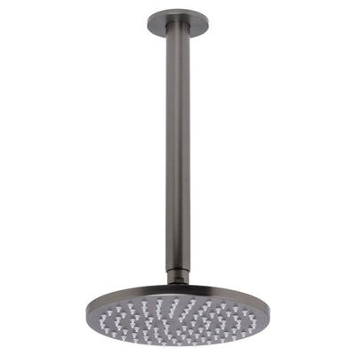 JOHNSON SUISSE VENEZIA OVERHEAD RAIN SHOWER WITH CEILING ARM 300MM GUN METAL
