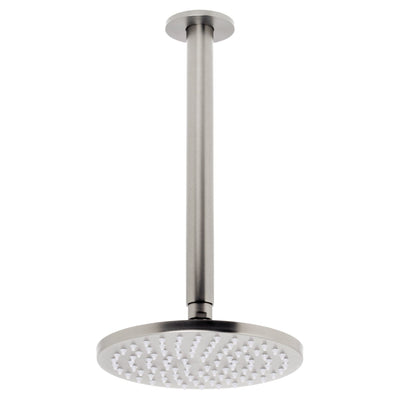 JOHNSON SUISSE VENEZIA OVERHEAD RAIN SHOWER WITH CEILING ARM 300MM BRUSHED NICKEL