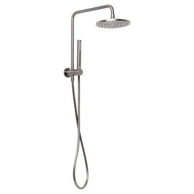 JOHNSON SUISSE VENEZIA SHORT TWIN SHOWER 380MM BRUSHED NICKEL