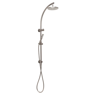 JOHNSON SUISSE VENEZIA TWIN SHOWER 1095MM BRUSHED NICKEL
