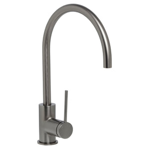 JOHNSON SUISSE VENEZIA GOOSENECK SINK MIXER 345MM GUN METAL