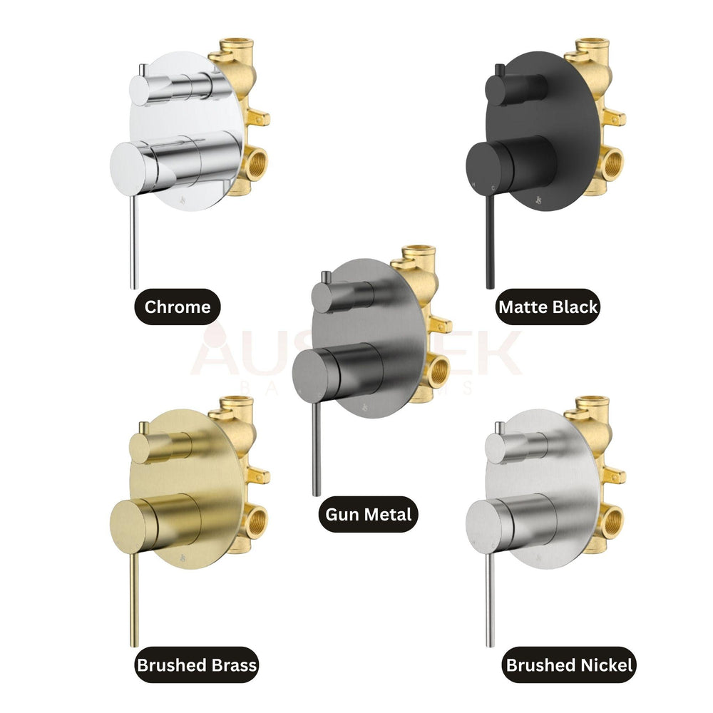 JOHNSON SUISSE VENEZIA SHOWER MIXER WITH DIVERTER COMPLETE KIT MATTE BLACK