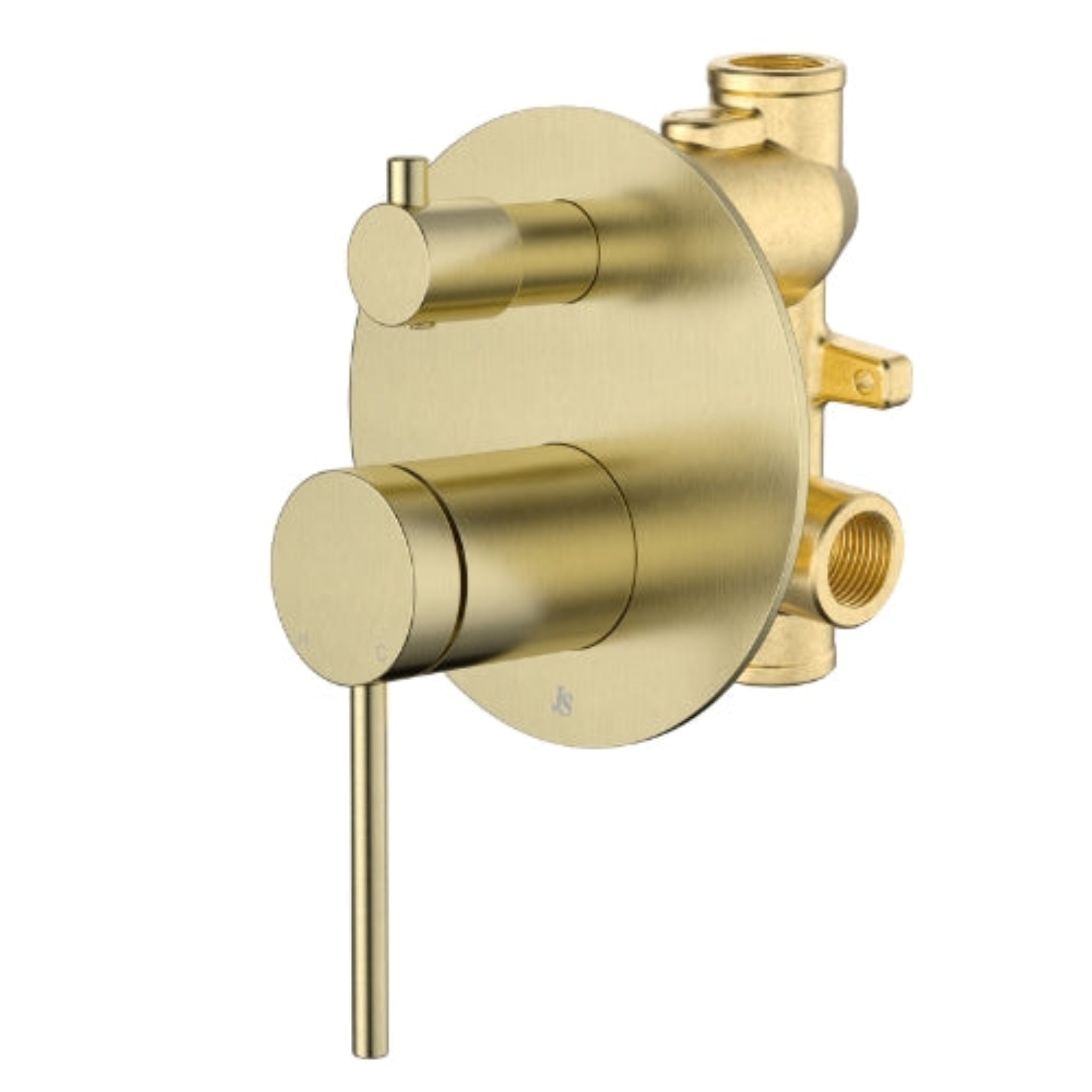 JOHNSON SUISSE VENEZIA SHOWER MIXER WITH DIVERTER COMPLETE KIT BRUSHED BRASS