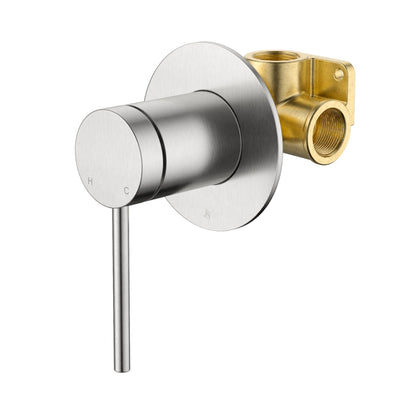 JOHNSON SUISSE VENEZIA SHOWER MIXER COMPLETE KIT BRUSHED NICKEL