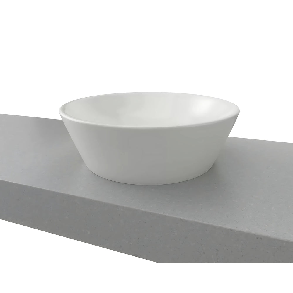 TIMBERLINE JUPITER ABOVE COUNTER BASIN GLOSS WHITE 450MM