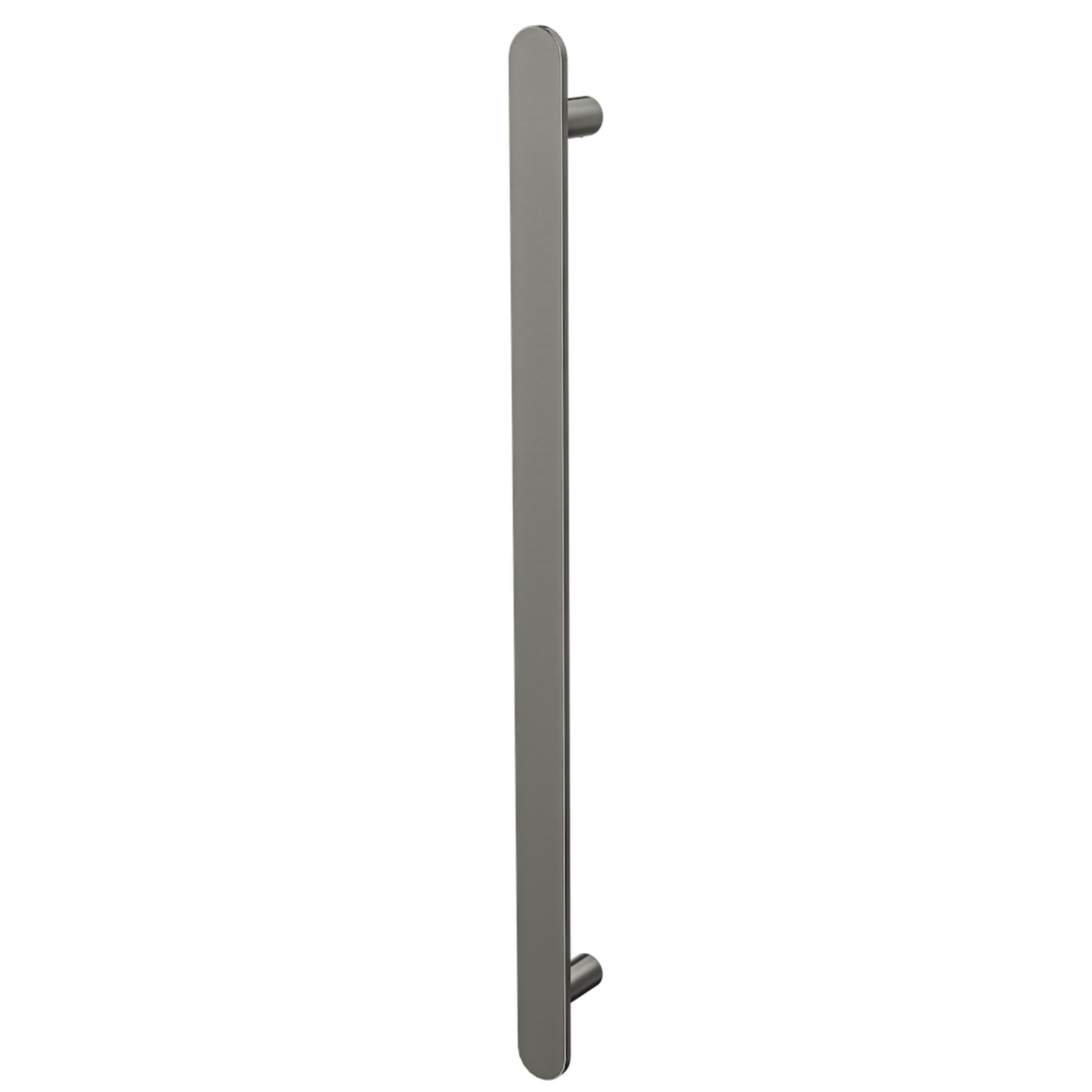 LINSOL ALLEGRA VERTICAL FLAT BAR HEATED TOWEL RAIL GUN METAL 905MM