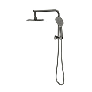 LINSOL SOULJET TWIN SHOWER WITH SHORT RAIL 342MM GUN METAL