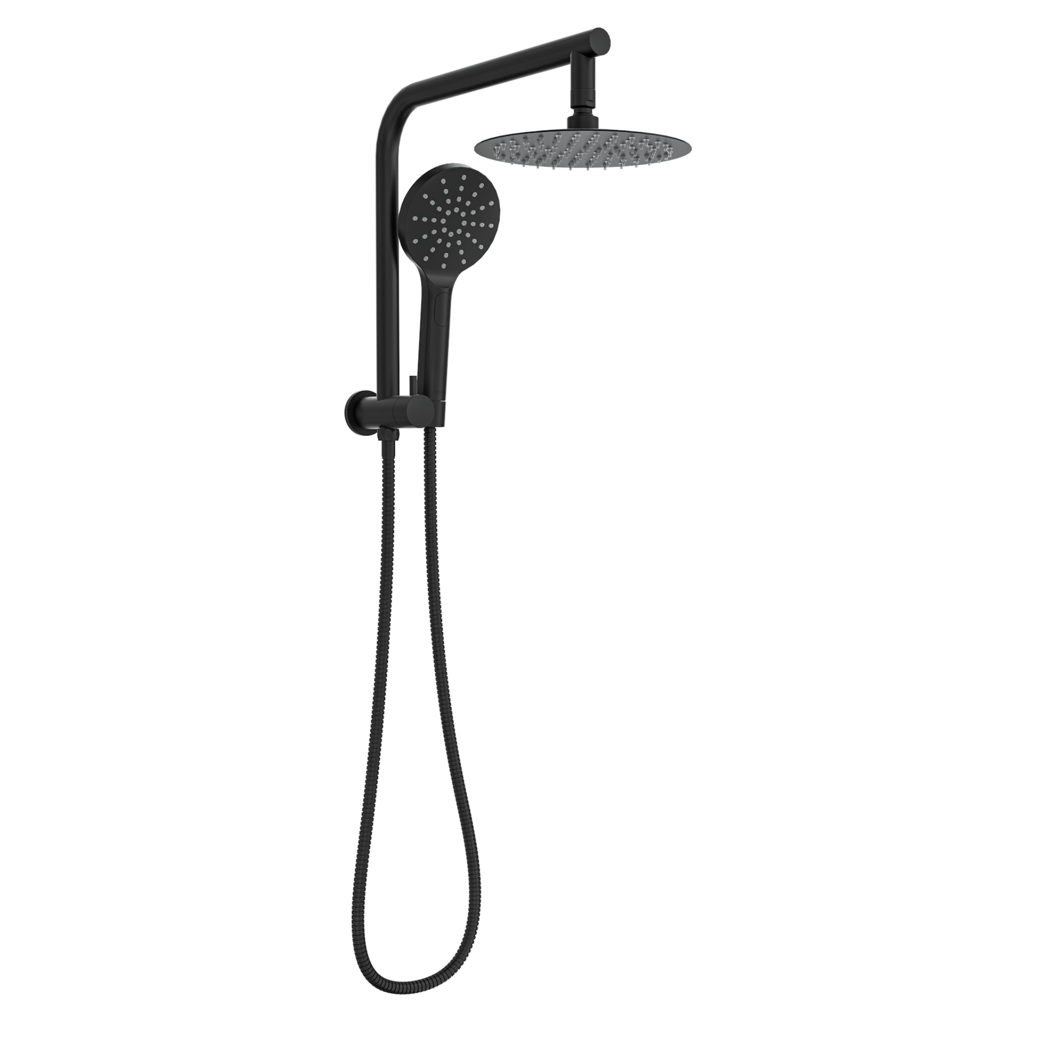 LINSOL SOULJET TWIN SHOWER WITH SHORT RAIL 342MM MATTE BLACK