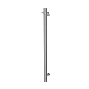 LINSOL ALLEGRA ROUND VERTICAL HEATED TOWEL RAIL WITH T-BAR GUN METAL 950MM