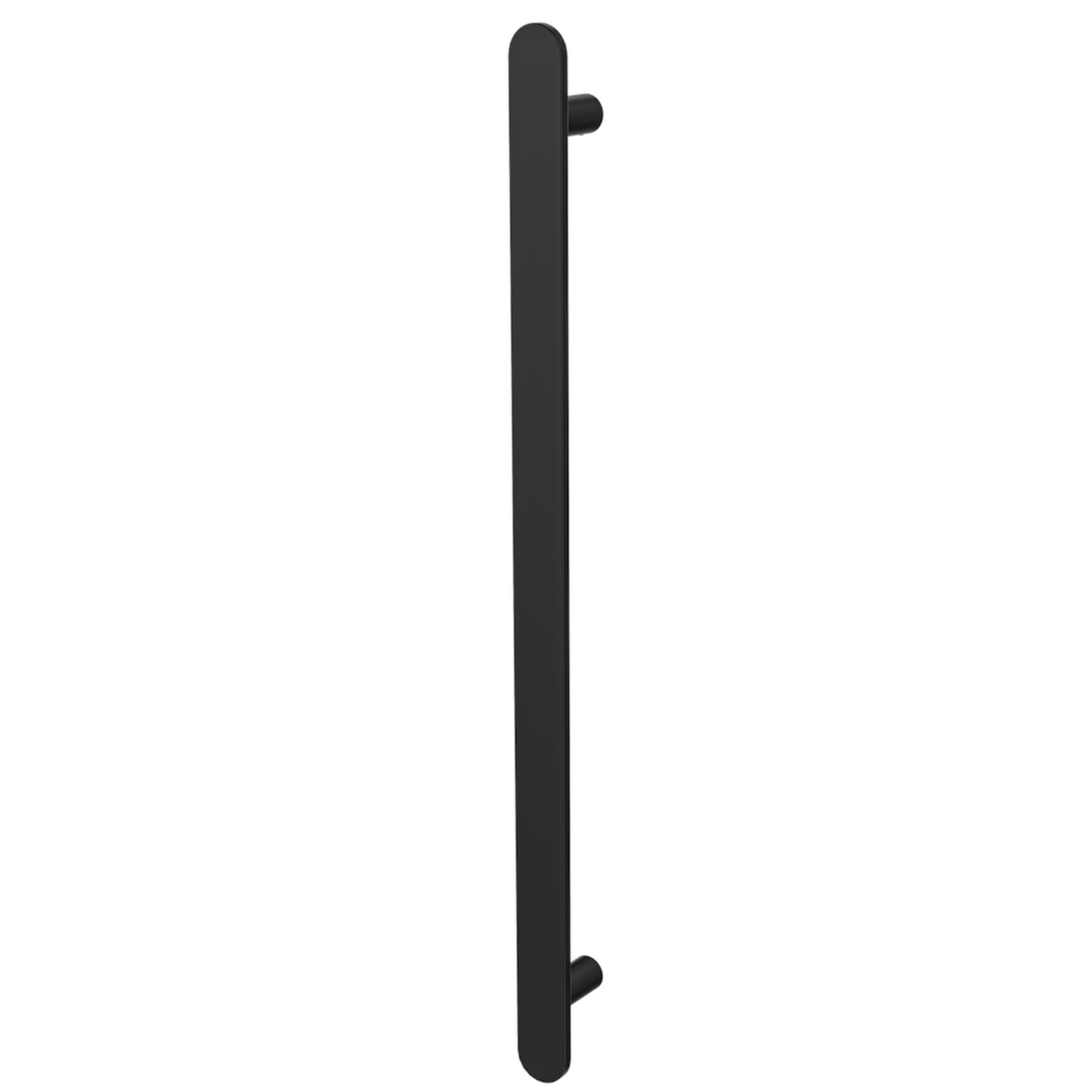 LINSOL ALLEGRA VERTICAL FLAT BAR HEATED TOWEL RAIL MATTE BLACK 905MM