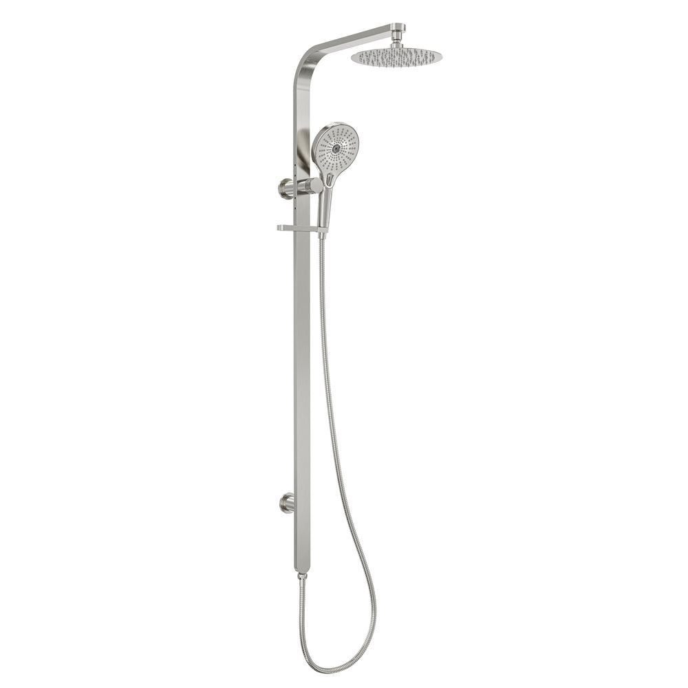 LINSOL OCEANJET TWIN SHOWER 1271MM BRUSHED NICKEL