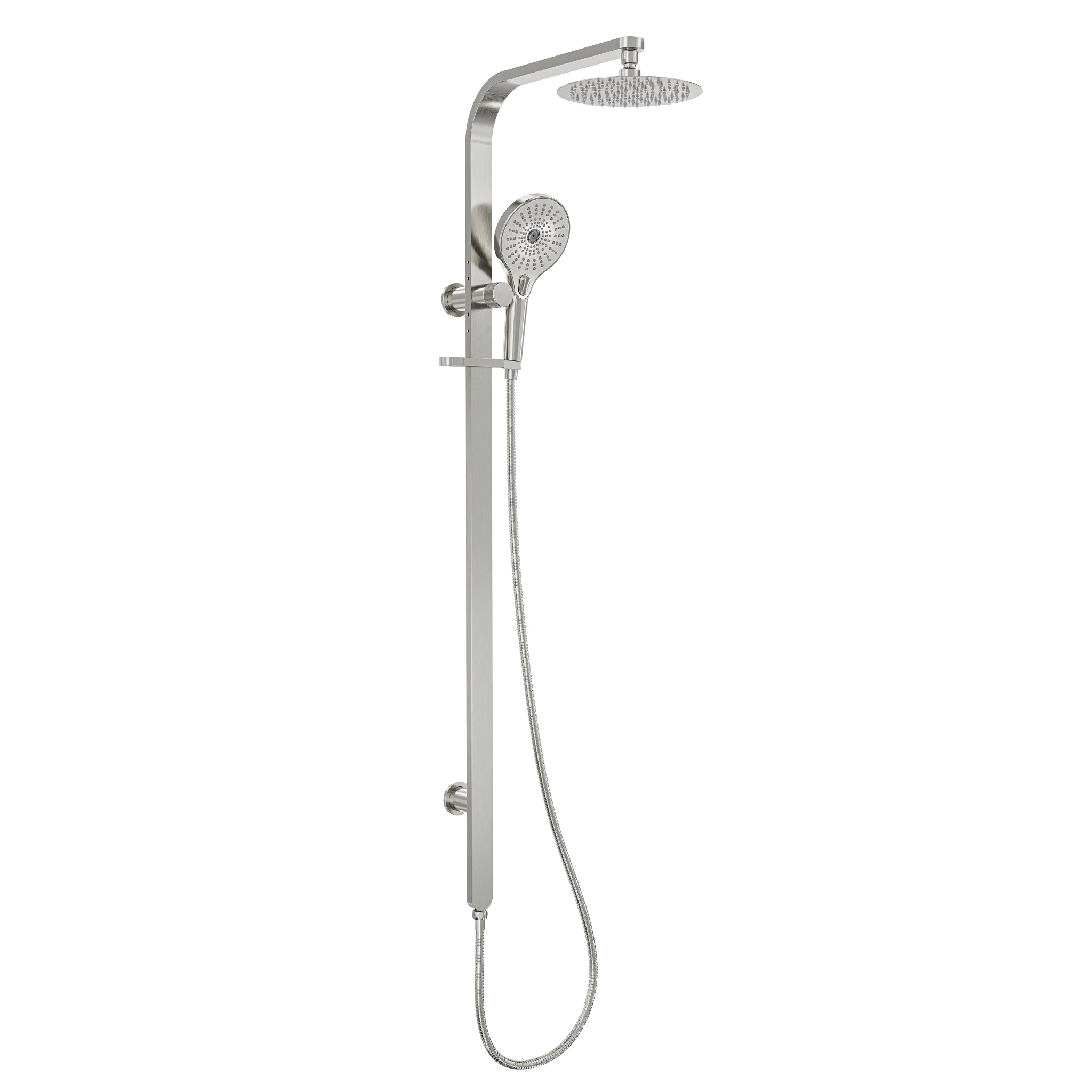 LINSOL OCEANJET TWIN SHOWER 1271MM BRUSHED NICKEL
