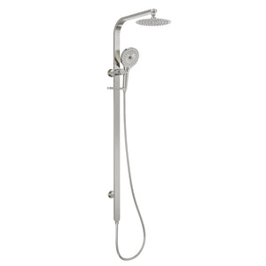 LINSOL OCEANJET TWIN SHOWER 1271MM BRUSHED NICKEL