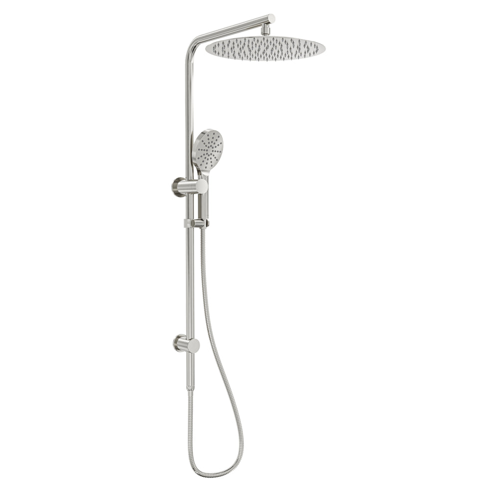 LINSOL SOULJET TWIN SHOWER 982MM BRUSHED NICKEL
