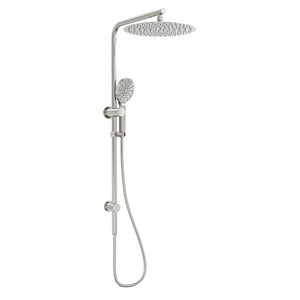 LINSOL SOULJET ROUND TWIN SHOWER 982MM BRUSHED NICKEL