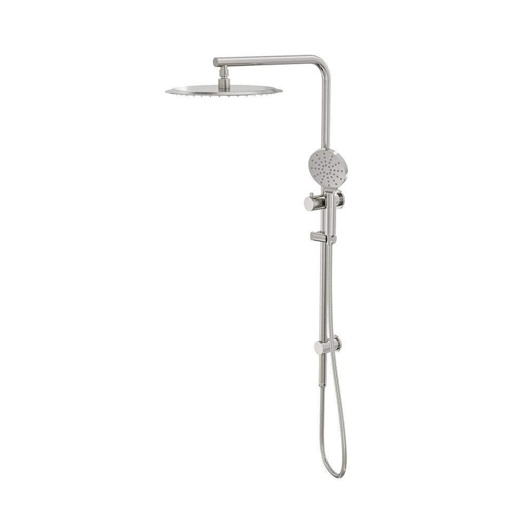 LINSOL SOULJET ROUND TWIN SHOWER 982MM BRUSHED NICKEL
