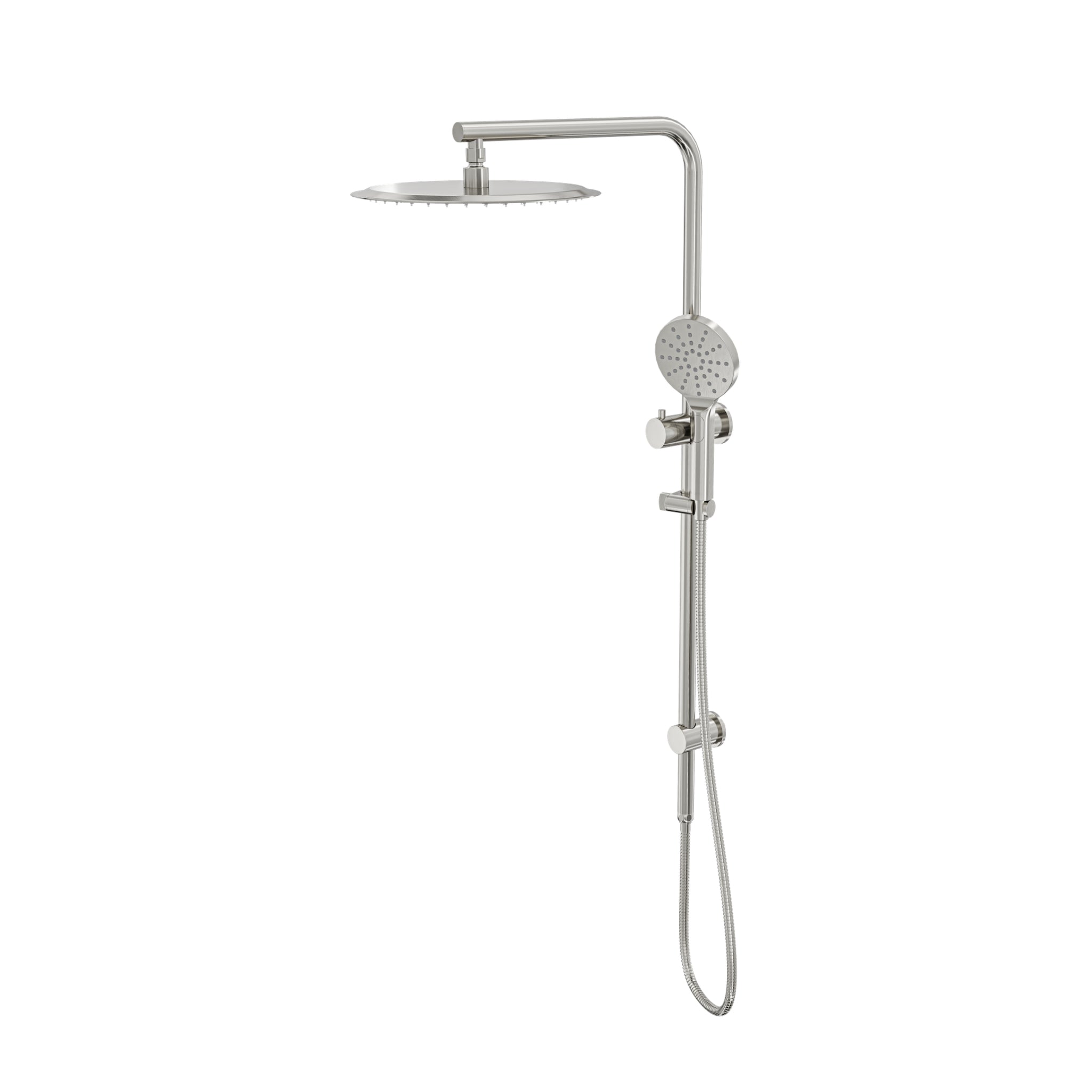 LINSOL SOULJET ROUND TWIN SHOWER 982MM BRUSHED NICKEL