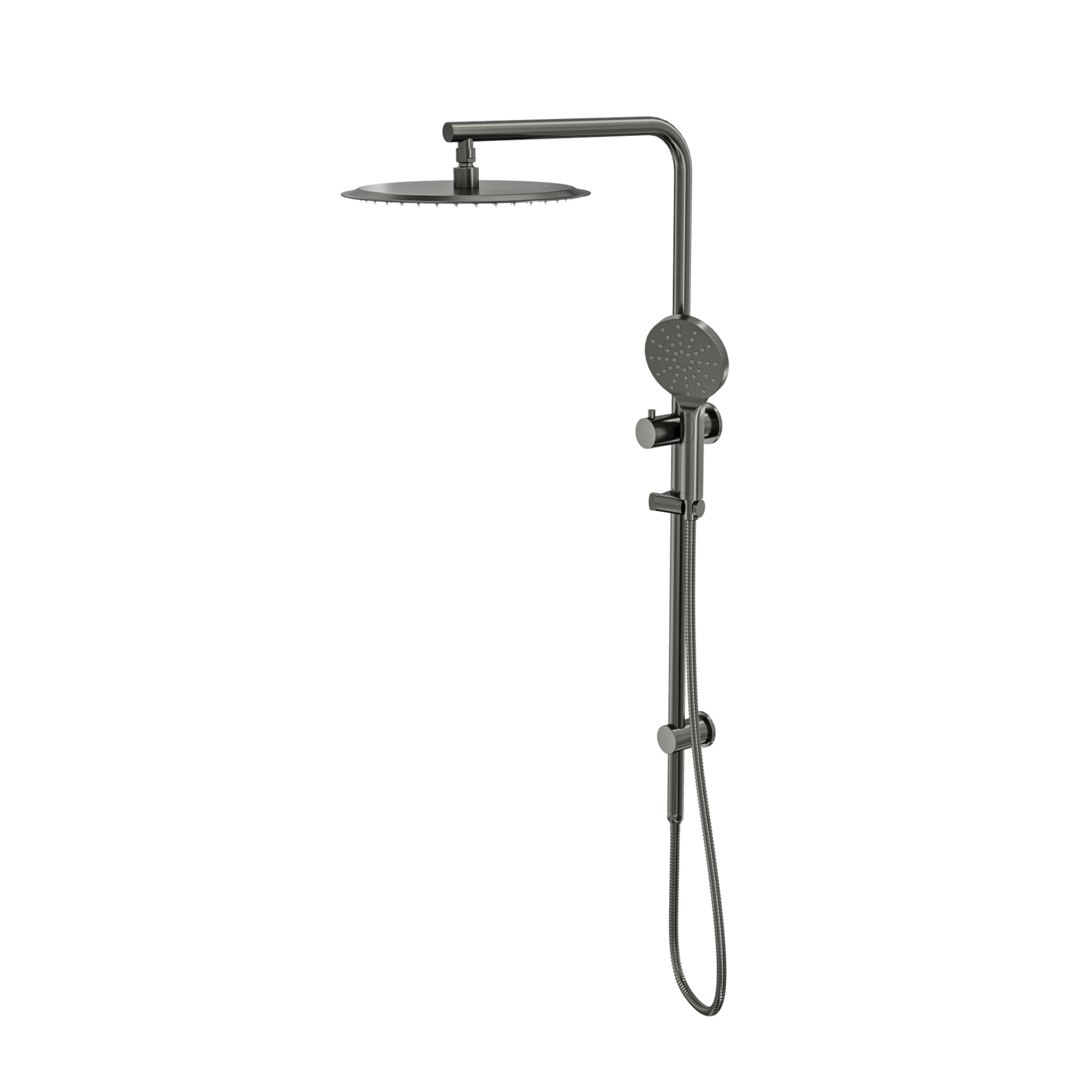 LINSOL SOULJET ROUND TWIN SHOWER 982MM GUN METAL