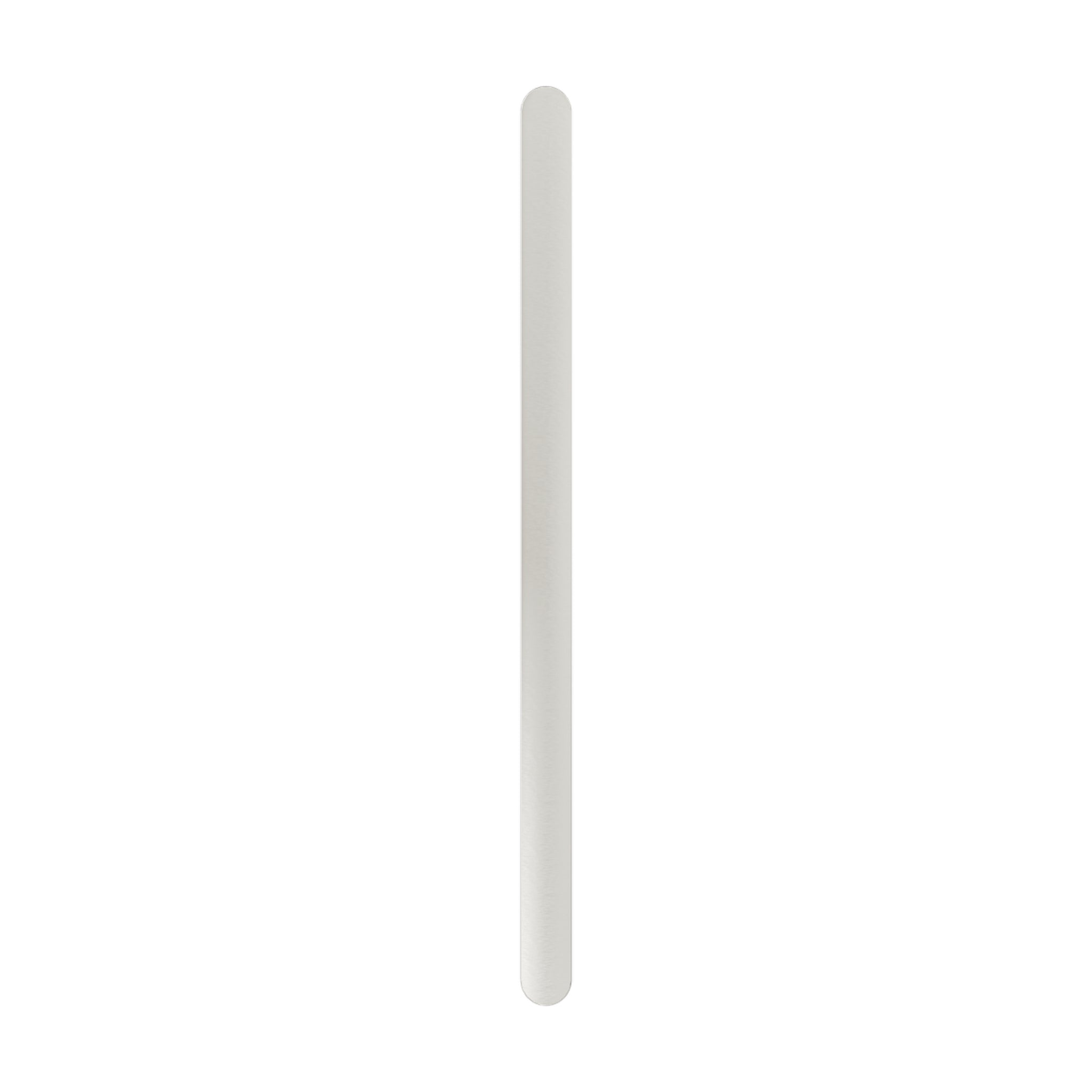LINSOL ALLEGRA ROUND VERTICAL HEATED TOWEL RAIL WITH T-BAR BRUSHED NICKEL 950MM