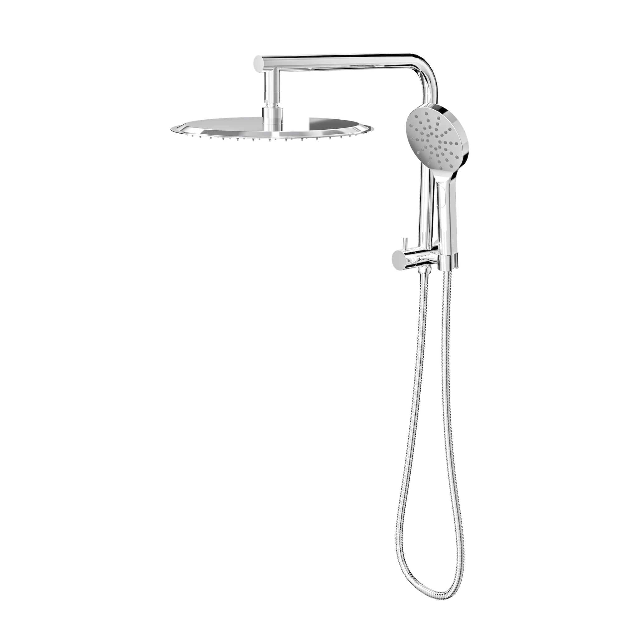 LINSOL SOULJET TWIN SHOWER WITH SHORT RAIL 342MM CHROME