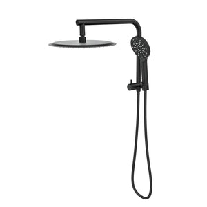 LINSOL SOULJET TWIN SHOWER WITH SHORT RAIL 342MM MATTE BLACK