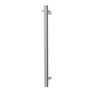 Linsol Allegra Round Bar Vertical Heated Towel Rail with T-Bar 950mm Brushed Nickel