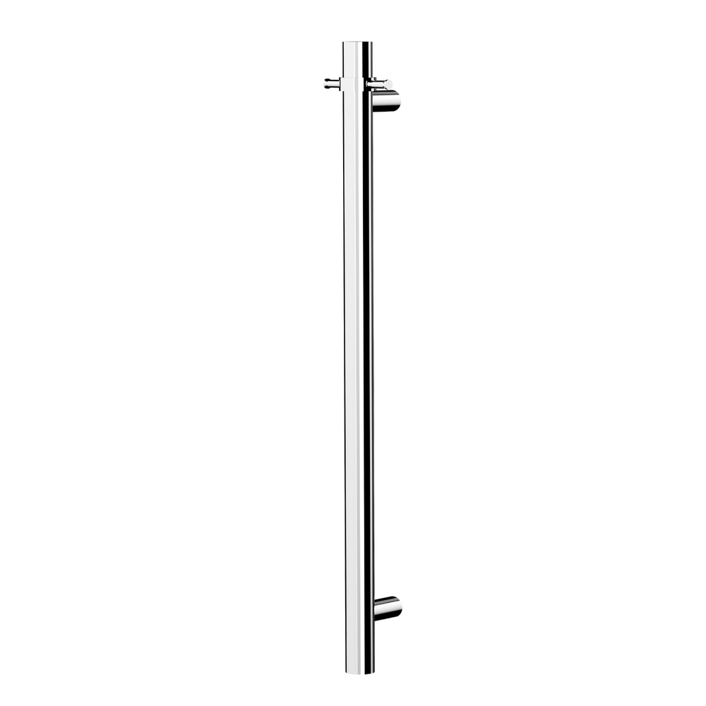 Linsol Allegra Round Bar Vertical Heated Towel Rail with T-Bar 950mm Chrome