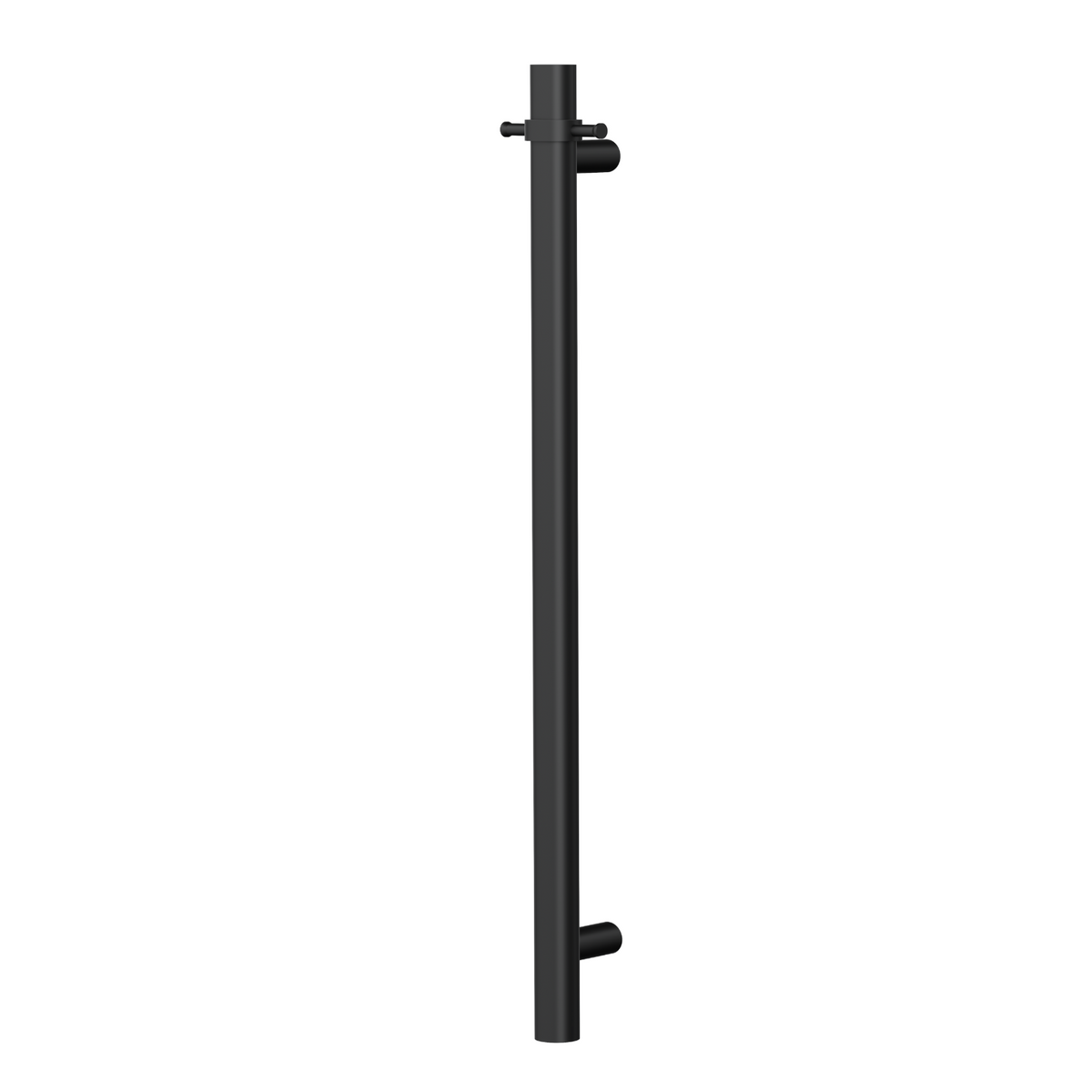 Linsol Allegra Round Bar Vertical Heated Towel Rail with T-Bar 950mm Matte Black