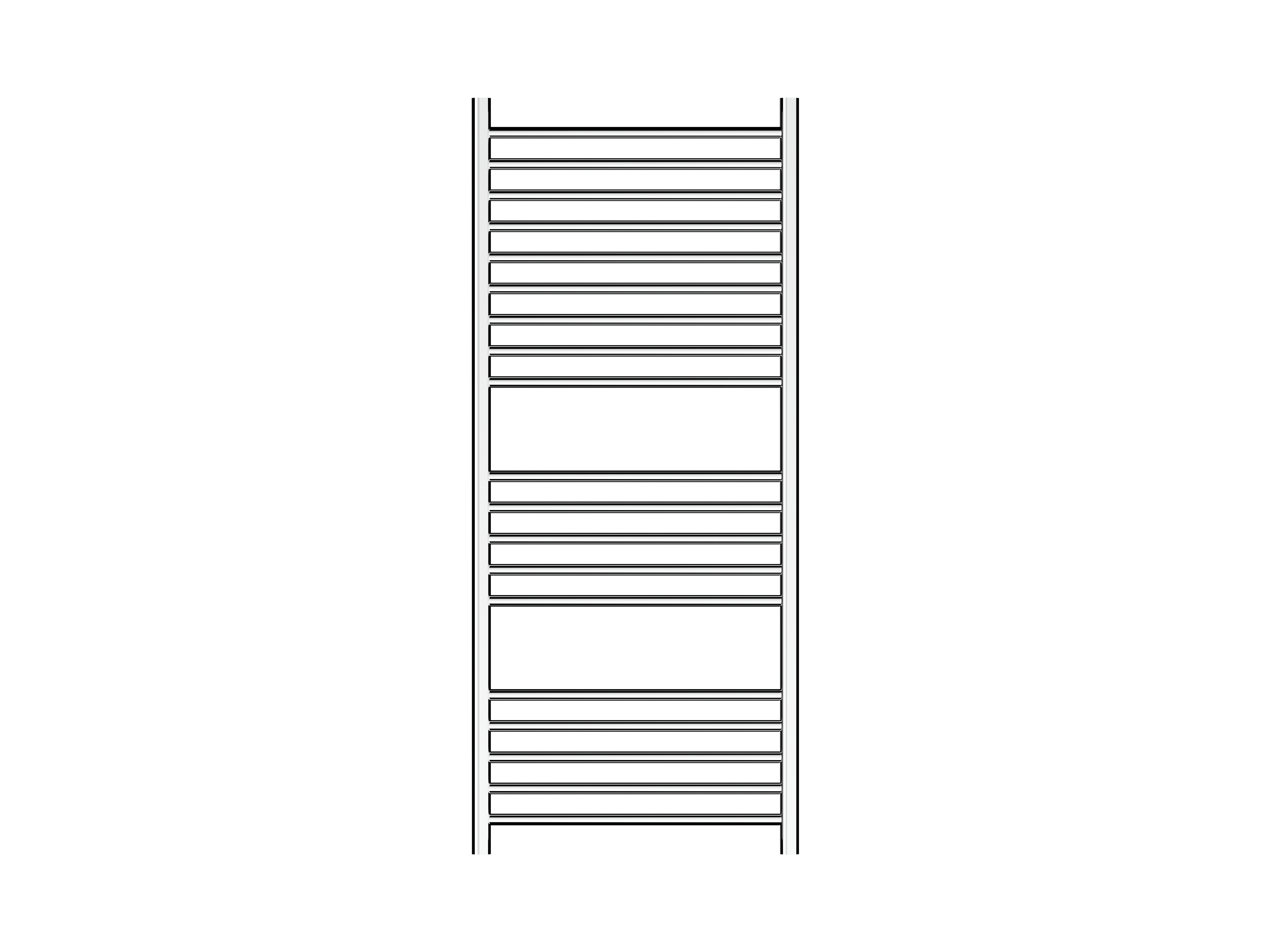 LINSOL ALLEGRA 19-BAR HEATED TOWEL RAIL CHROME 1200MM alternate view