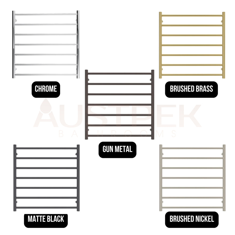 LINSOL ALLEGRA 7 BAR HEATED TOWEL RAIL GUN METAL 750MM
