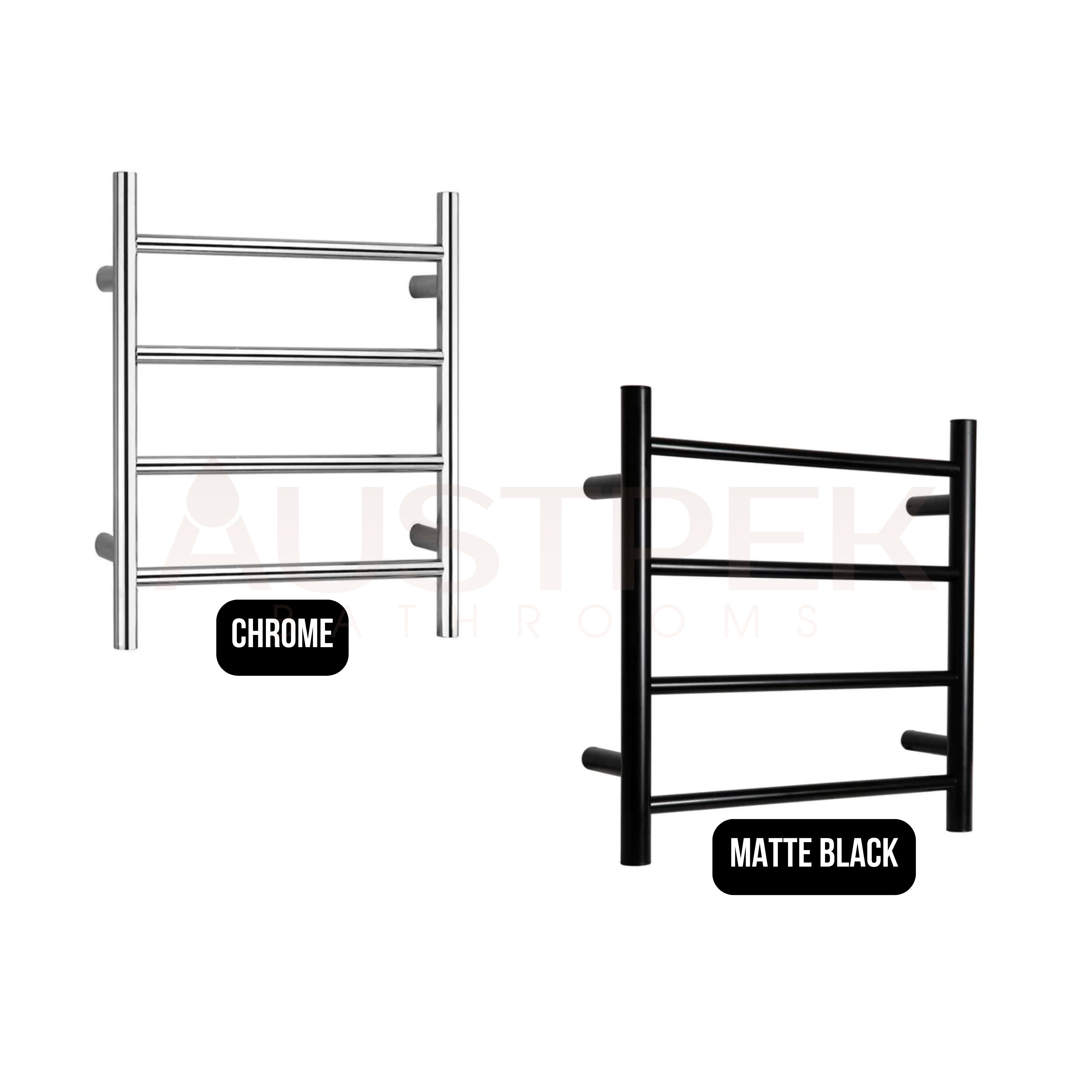 LINSOL ALLEGRA 4 BAR HEATED TOWEL RAIL CHROME 500MM
