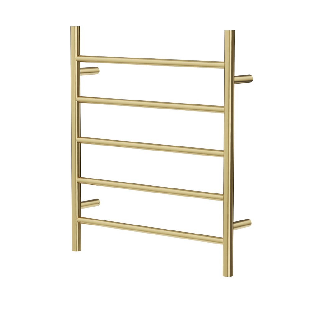 LINSOL AVID 5-BAR HEATED TOWEL RAIL BRUSHED BRASS 750MM
