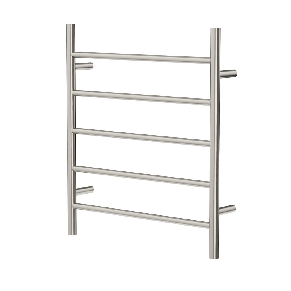 LINSOL AVID 5-BAR HEATED TOWEL RAIL BRUSHED NICKEL 750MM