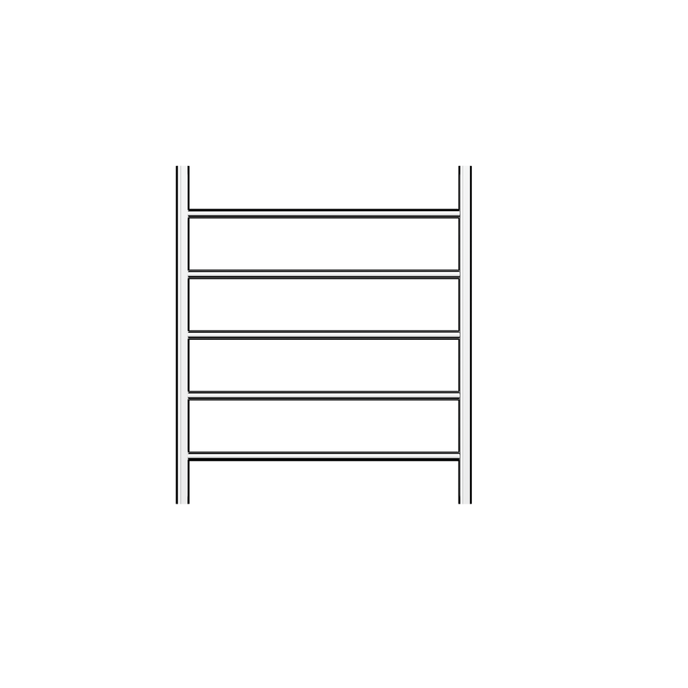 LINSOL AVID 5-BAR HEATED TOWEL RAIL CHROME 750MM