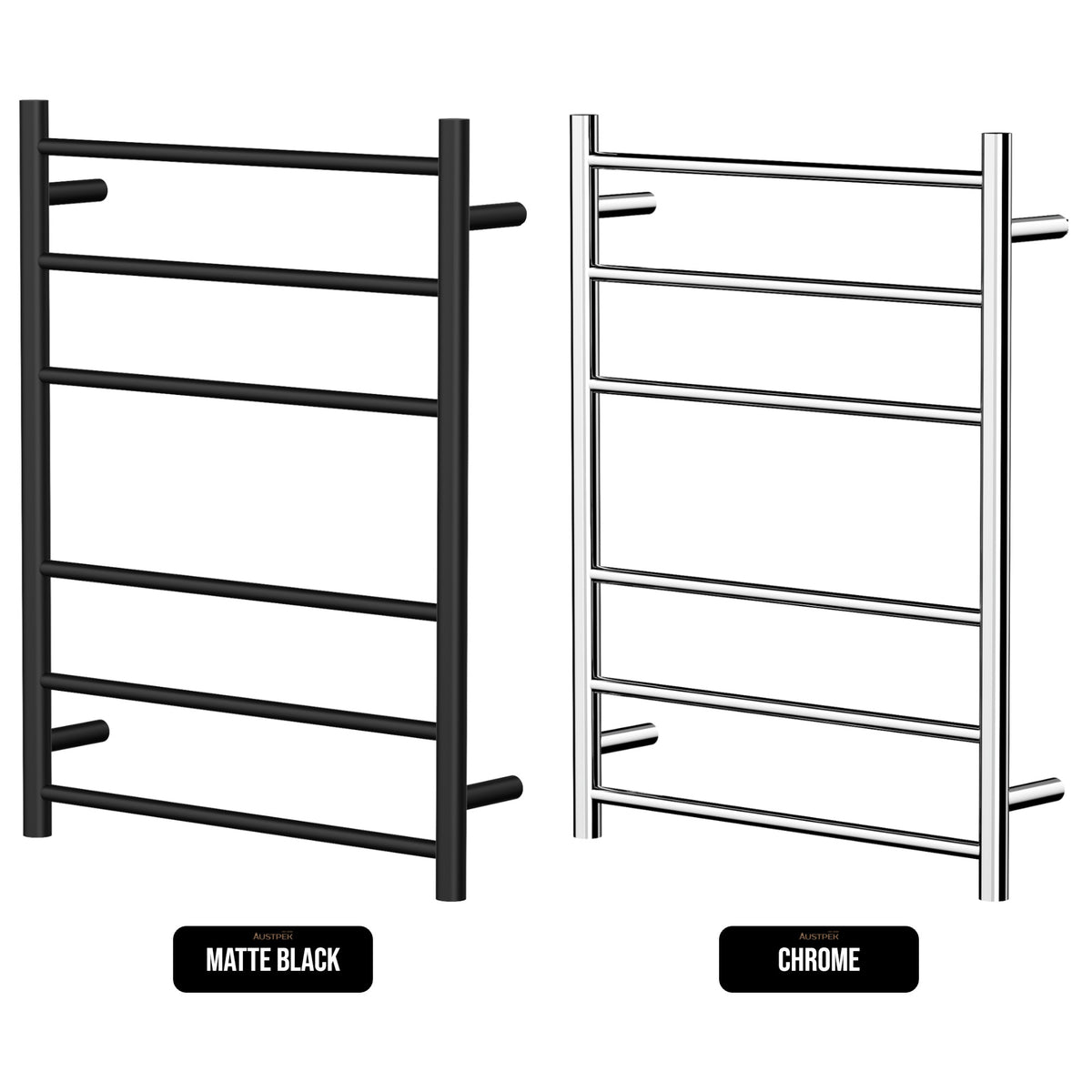 LINSOL AVID ROUND 6 BAR NON-HEATED TOWEL RAIL CHROME