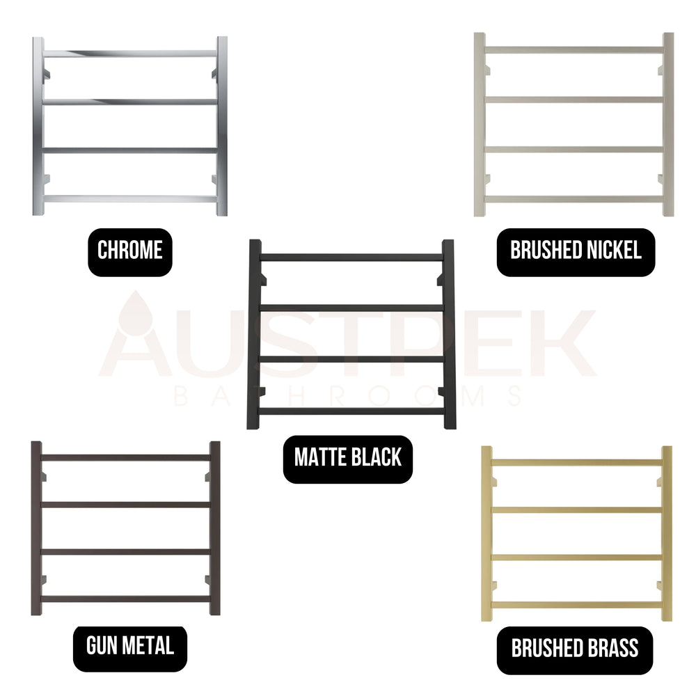 LINSOL SPIRIT 4 BAR HEATED TOWEL RAIL CHROME 450MM