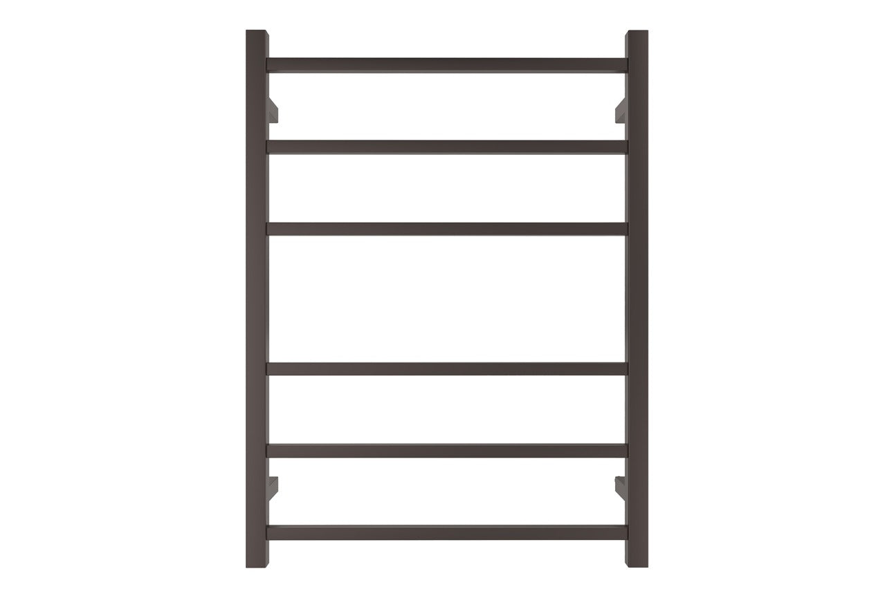 LINSOL SPIRIT 6 BAR HEATED TOWEL RAIL GUN METAL 800MM