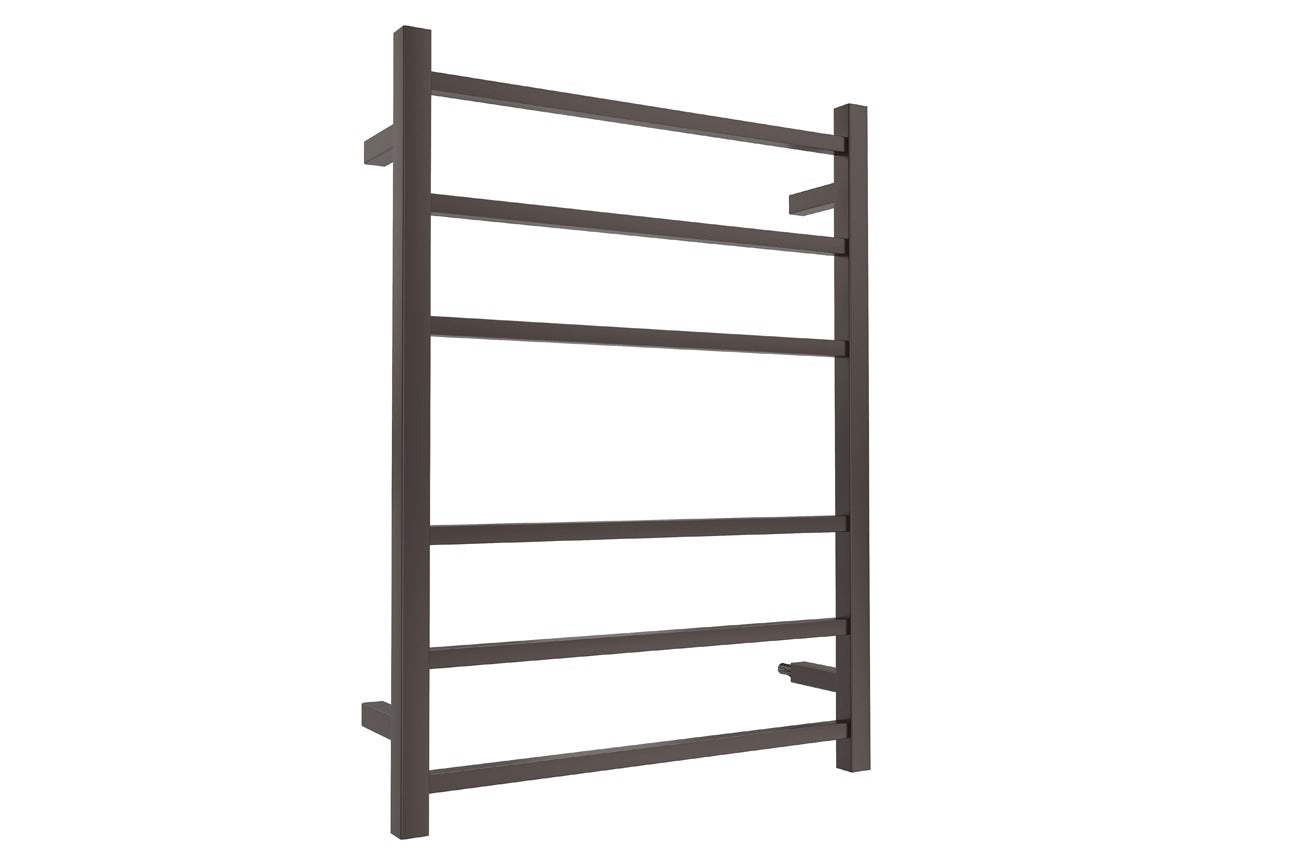 LINSOL SPIRIT 6 BAR HEATED TOWEL RAIL GUN METAL 800MM