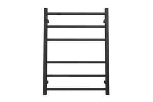 LINSOL SPIRIT 6 BAR HEATED TOWEL RAIL MATTE BLACK 800MM
