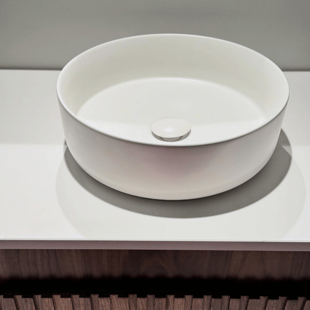 JOINERY BY BEARS ASHTON WALNUT 900MM SINGLE BOWL WALL HUNG VANITY PACKAGE